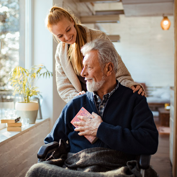caretaker with elderly man